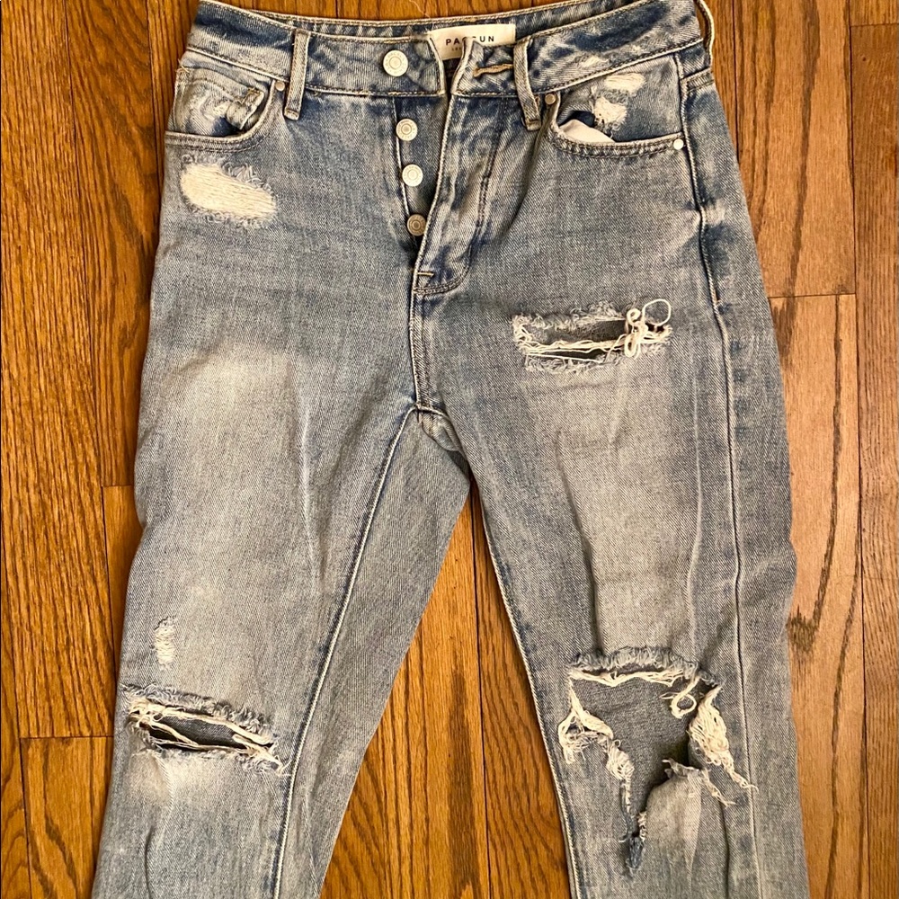 pacsun ripped mom jeans